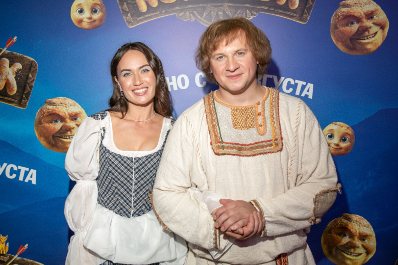 Актер Дмитрий Журавлев и его супруга Елена на премьере фильма «Последний богатырь. Колобок»